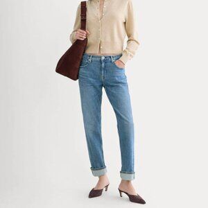 NWT Everlane Selvedge Straight Jean Mid Indigo Wash Women’s Size 28